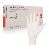 Guanti in lattice con polvere